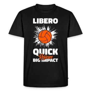 Volleyball Libero - Men's Premium Organic T-Shirt - black - Front - Nico (187cm)