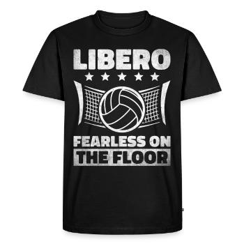 Volleyball Libero - Men's Premium Organic T-Shirt - black - Front - Nico (187cm)