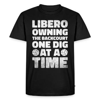 Volleyball Libero - Men's Premium Organic T-Shirt - black - Front - Nico (187cm)