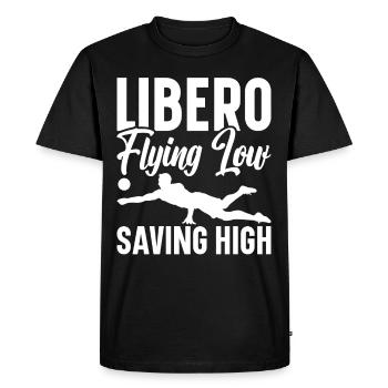Volleyball Libero - Men's Premium Organic T-Shirt - black - Front - Nico (187cm)
