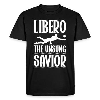 Volleyball Libero - Men's Premium Organic T-Shirt - black - Front - Nico (187cm)