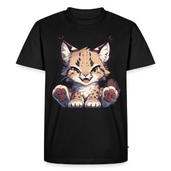 Lynx Luchse Luchs - Men's Premium Organic T-Shirt - black - Front - Nico (187cm)