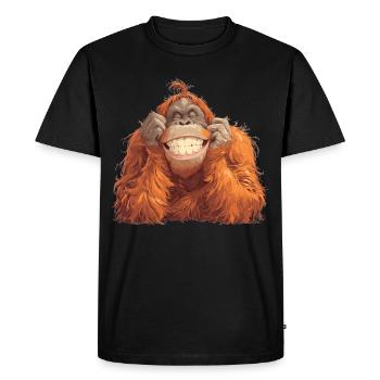Orangs-outans Orangs-outans - T-shirt Premium bio Homme - noir - Devant - Nico (187cm)