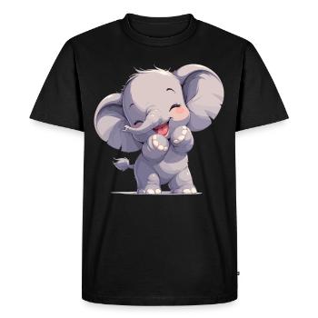 Elephant Elefanten Elefant - Men's Premium Organic T-Shirt - black - Front - Nico (187cm)