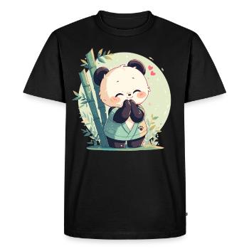 Pandas Panda - T-shirt Premium bio Homme - noir - Devant - Nico (187cm)