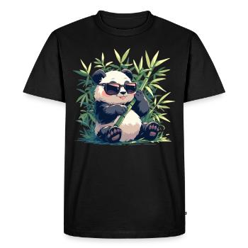 Pandas Panda - T-shirt Premium bio Homme - noir - Devant - Nico (187cm)