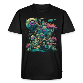 Esthétique bizarre Yeux Globes oculaires Machines Drea - T-shirt Premium bio Homme - noir - Devant - Nico (187cm)