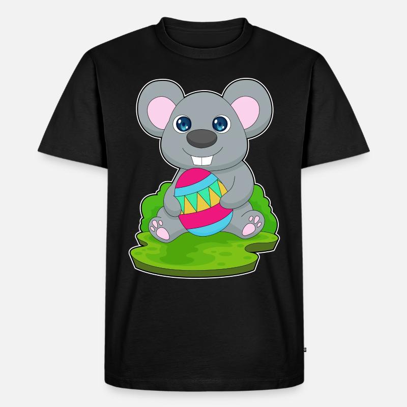 Mouse Easter Easter Egg - Men's Premium Organic T-Shirt - black
