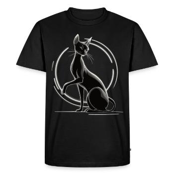 Black Cat & Zen Balance - Men's Premium Organic T-Shirt - black - Front - Nico (187cm)