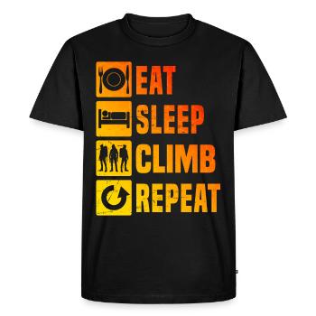 Bouldering Climber Climbing Climber Bouldering - Men's Premium Organic T-Shirt - black - Front - Nico (187cm)
