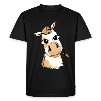 Pony Horse Horses Horse Head - Men's Premium Organic T-Shirt - black - Front - Nico (187cm)