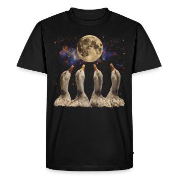 Canards Ferme Animal Fermier Lune Hurlante - T-shirt Premium bio Homme - noir - Devant - Nico (187cm)