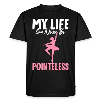 Ballerine Ballet danseuse Punchline La vie peut être n - T-shirt Premium bio Homme - noir - Devant - Nico (187cm)