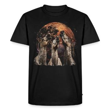 Appaloosa Cheval Lune Hurlante - T-shirt Premium bio Homme - noir - Devant - Nico (187cm)