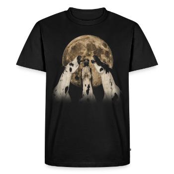 Appaloosa Horse Howling Moon - Men's Premium Organic T-Shirt - black - Front - Nico (187cm)