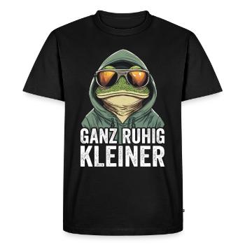 Calme-toi, petit dicton drôle - T-shirt Premium bio Homme - noir - Devant - Nico (187cm)