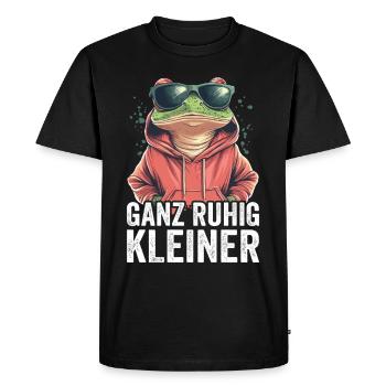 Calme-toi, petit dicton drôle - T-shirt Premium bio Homme - noir - Devant - Nico (187cm)