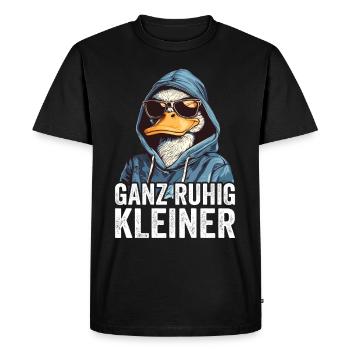 Calme-toi, petit dicton drôle - T-shirt Premium bio Homme - noir - Devant - Nico (187cm)