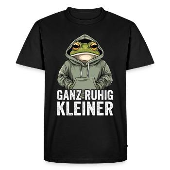 Calme-toi, petit dicton drôle - T-shirt Premium bio Homme - noir - Devant - Nico (187cm)