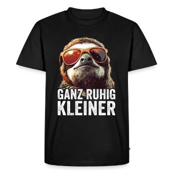 Calme-toi, petit dicton drôle - T-shirt Premium bio Homme - noir - Devant - Nico (187cm)
