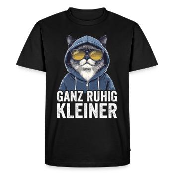 Calme-toi, petit dicton drôle - T-shirt Premium bio Homme - noir - Devant - Nico (187cm)