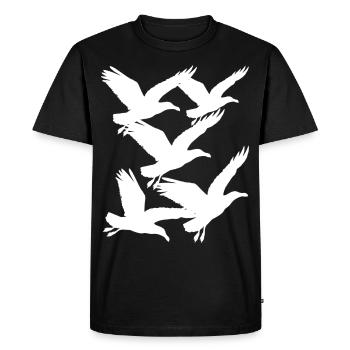 Seagull Seagulls Maritime - Men's Premium Organic T-Shirt - black - Front - Nico (187cm)
