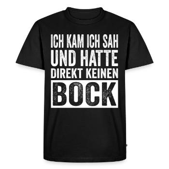 I came, saw and didn't feel like it right away - Men's Premium Organic T-Shirt - black - Front - Nico (187cm)