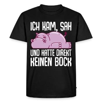 I came, saw and didn't feel like it right away - Men's Premium Organic T-Shirt - black - Front - Nico (187cm)