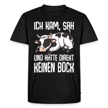 I came, saw and didn't feel like it right away - Men's Premium Organic T-Shirt - black - Front - Nico (187cm)