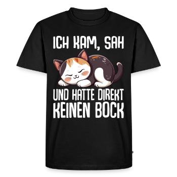 I came, saw and didn't feel like it right away - Men's Premium Organic T-Shirt - black - Front - Nico (187cm)