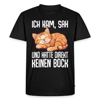 I came, saw and didn't feel like it right away - Men's Premium Organic T-Shirt - black - Front - Nico (187cm)
