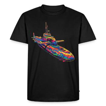 Sous-marin sous-marinier Veteran Popart - T-shirt Premium bio Homme - noir - Devant - Nico (187cm)