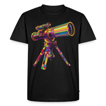 Stargazing Stargazer Astronomy Constellation Telescope - Men's Premium Organic T-Shirt - black - Front - Nico (187cm)