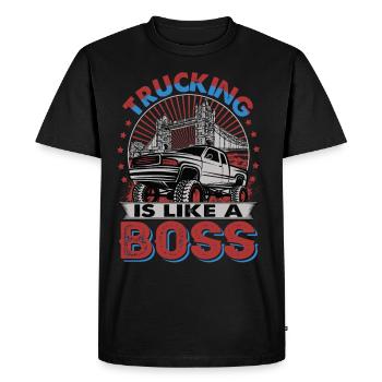 Le camionnage, c’est comme un redneck - T-shirt Premium bio Homme - noir - Devant - Nico (187cm)