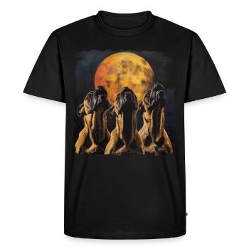 Bullmastiff Chien Lune Hurlante - T-shirt Premium bio Homme - noir - Devant - Nico (187cm)