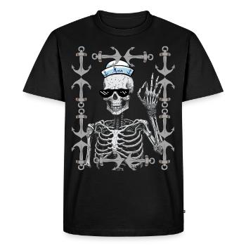 maritime Halloween sailor Moin sailor sailor - Men's Premium Organic T-Shirt - black - Front - Nico (187cm)