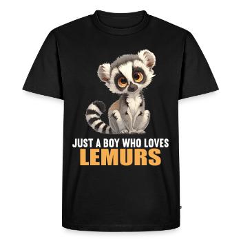 Lémuren Lémuriens Lémurien - T-shirt Premium bio Homme - noir - Devant - Nico (187cm)