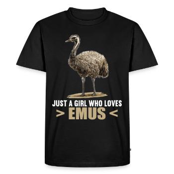 Emus Emu - T-shirt Premium bio Homme - noir - Devant - Nico (187cm)