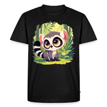 Lémuren Lémuriens Lémurien - T-shirt Premium bio Homme - noir - Devant - Nico (187cm)