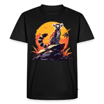 Lémuren Lémuriens Lémurien - T-shirt Premium bio Homme - noir - Devant - Nico (187cm)