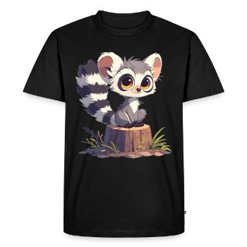 Lémuren Lémuriens Lémurien - T-shirt Premium bio Homme - noir - Devant - Nico (187cm)