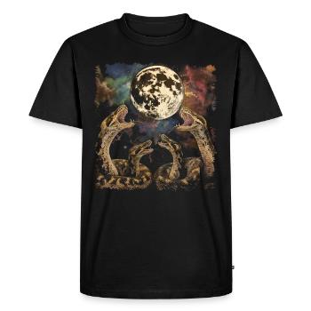 python royal serpent lune hurlante - T-shirt Premium bio Homme - noir - Devant - Nico (187cm)