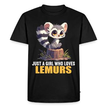 Lémuren Lémuriens Lémurien - T-shirt Premium bio Homme - noir - Devant - Nico (187cm)