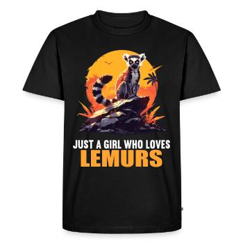 Lémuren Lémuriens Lémurien - T-shirt Premium bio Homme - noir - Devant - Nico (187cm)