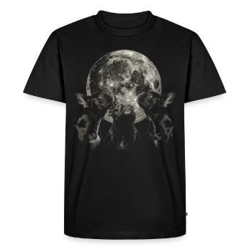 Bouledogue Français Frenchie Chien Hurlant Mon - T-shirt Premium bio Homme - noir - Devant - Nico (187cm)