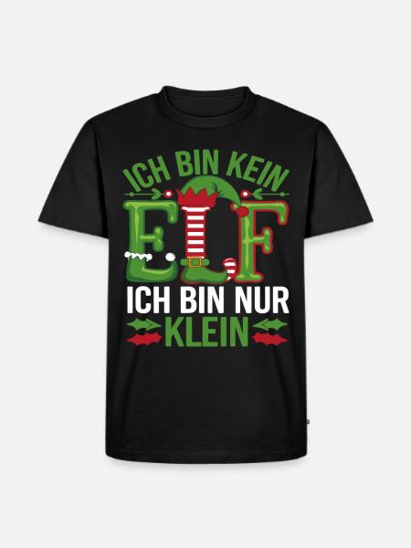 Ich bin kein Elf - Männer Premium Bio T-Shirt - Schwarz