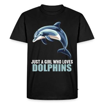 Dolphin Dolphins Dolphin - Men's Premium Organic T-Shirt - black - Front - Nico (187cm)