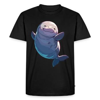 Manatee Dugongs Dugong - Men's Premium Organic T-Shirt - black - Front - Nico (187cm)