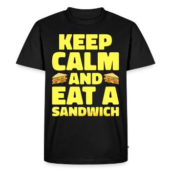 Amateurs de sandwichs Amateurs de restauration rapide - T-shirt Premium bio Homme - noir - Devant - Nico (187cm)
