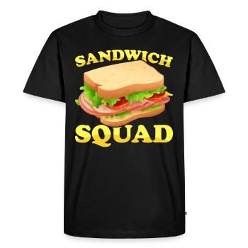 Amateurs de sandwichs Amateurs de restauration rapide - T-shirt Premium bio Homme - noir - Devant - Nico (187cm)